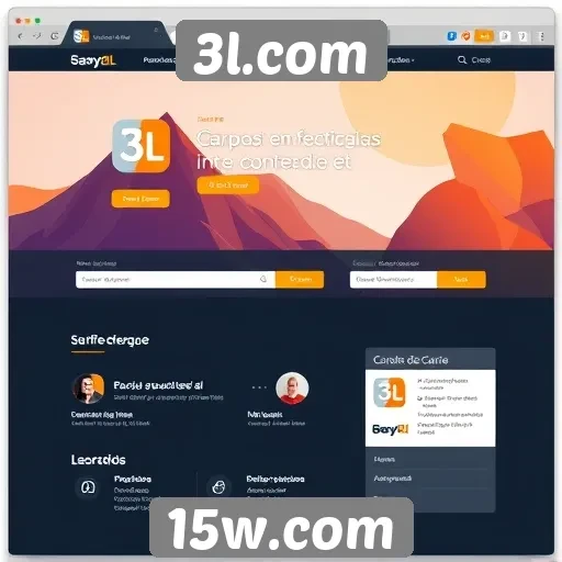 Interface do usuário do site 3l.com é intuitiva e moderna